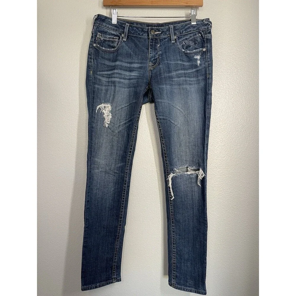 Vigoss The Thompson Tomboy Skinny Jeans Size 29/27 Blue Stretch Denim Low‎ Rise